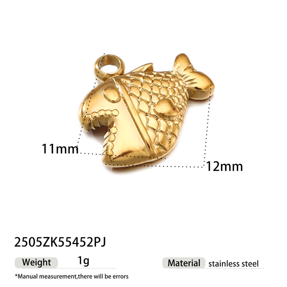 1 Piece Oceanic Stainless Steel Waterproof Gold Color Pendant