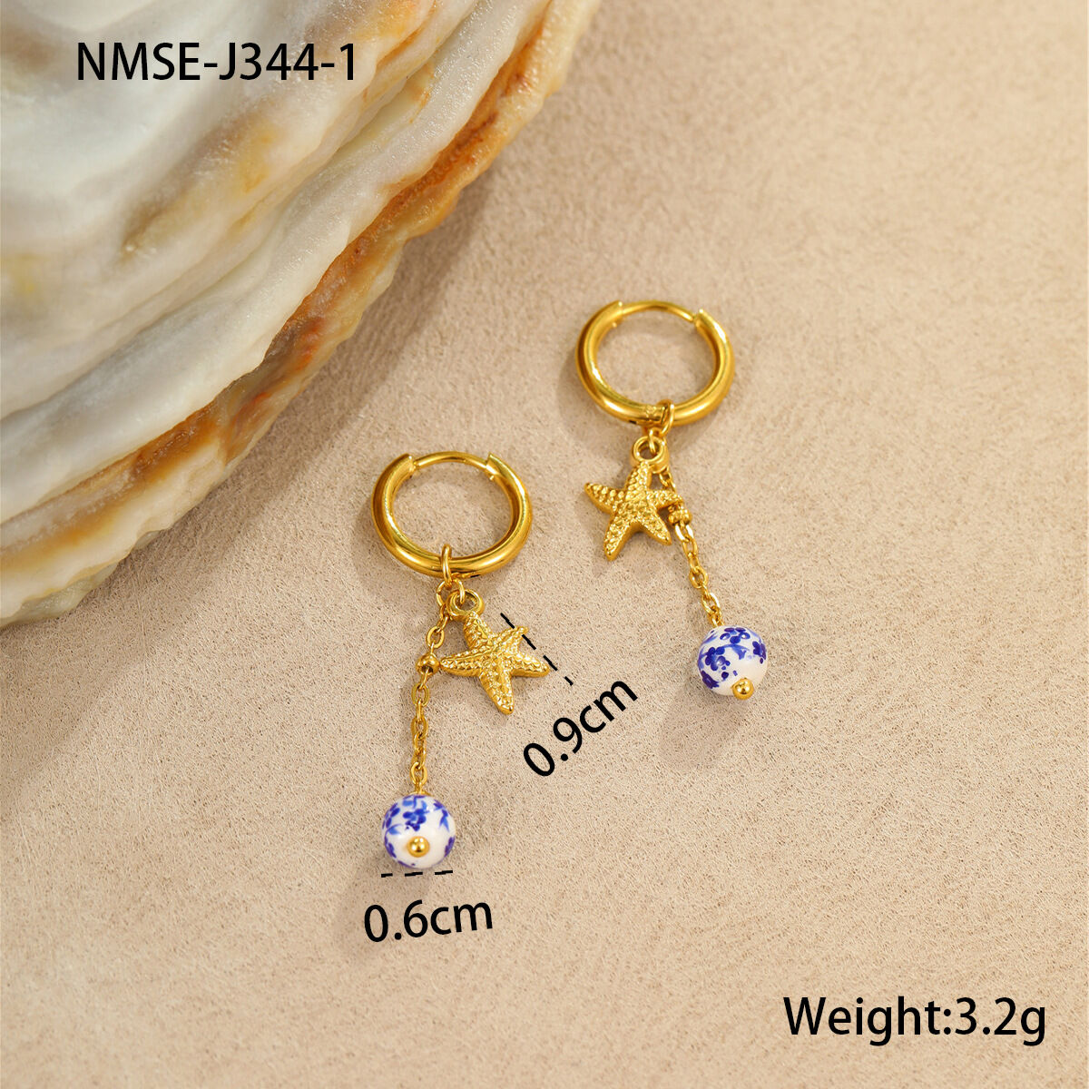 Nmse-J344-1 Little Starfish Earrings Picture5