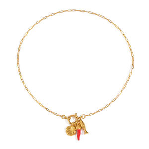 1 Piece Chill Charm Stainless Steel Waterproof Gold Color Pendant Necklace h5 Picture5