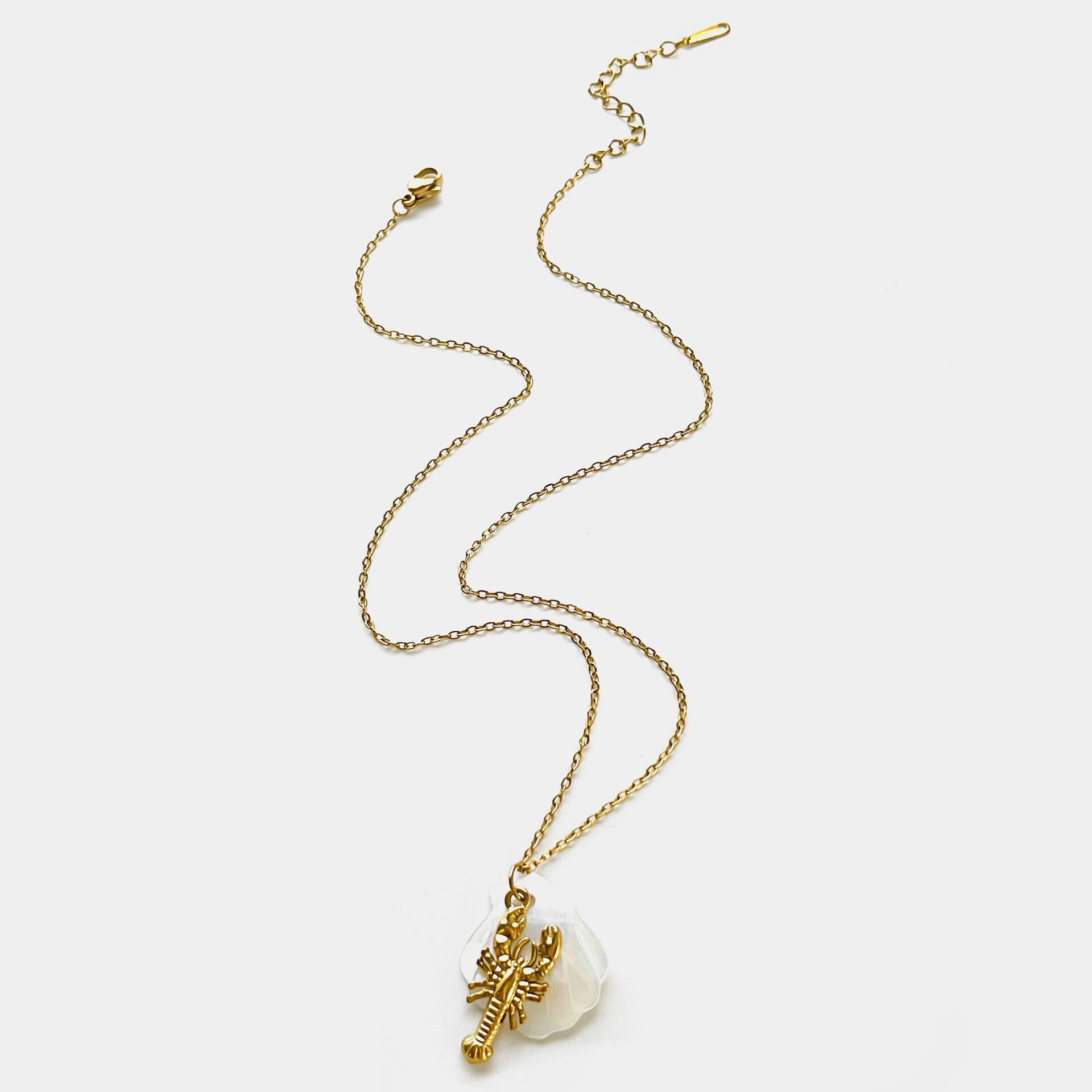 1 Piece Stainless Steel Waterproof Gold Color Pendant Necklace 