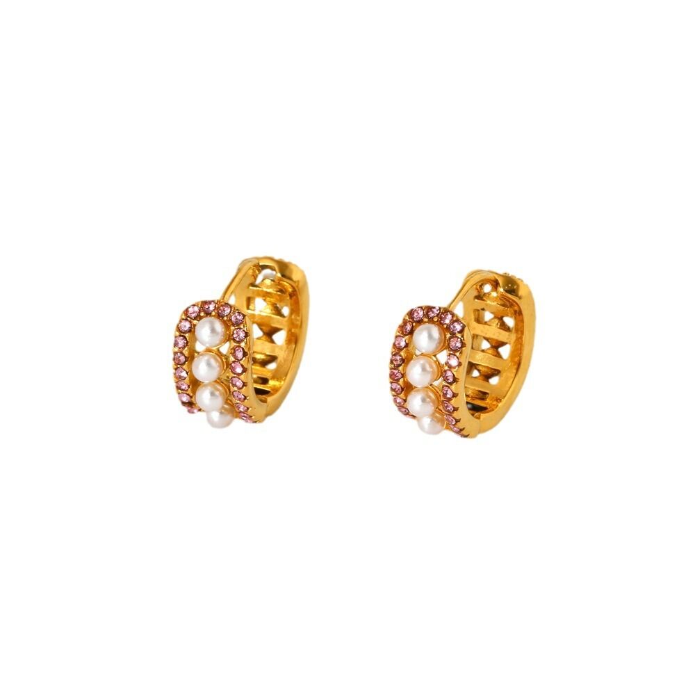 Luxuriöse Serie: Elegante, wasserdichte Ohrring-Sets aus Edelstahl für Damen h5 Bild5