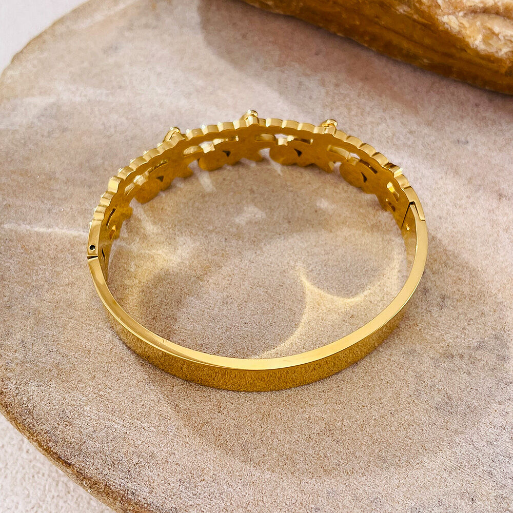 Braccialetti da donna color oro impermeabili in acciaio inossidabile a forma di stella marina, 1 pezzo h5 Immagine5