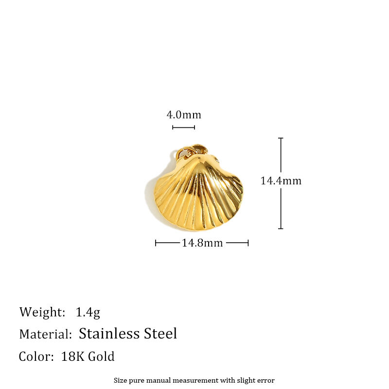 Scallop Pendant - Gold Picture9