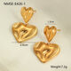 Nmse-E426-1 Gold Pleated Earrings Picture4