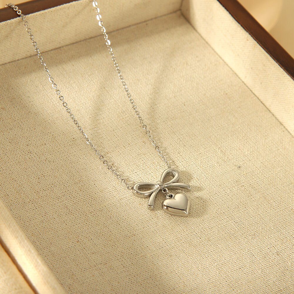 Sweet Heart Stainless Steel Waterproof Gold Color Women's Pendant Necklaces h5 Picture3