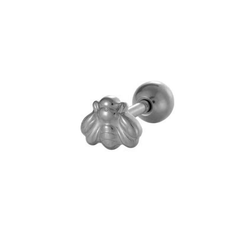 1 Piece Stainless Steel Waterproof Gold Color Piercings Earring 