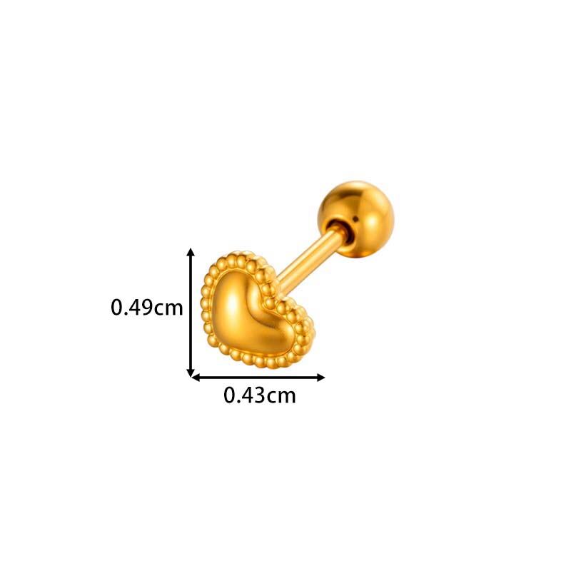 1 Stück wasserdichter Ohrring aus Edelstahl in Goldfarbe h5Bild2