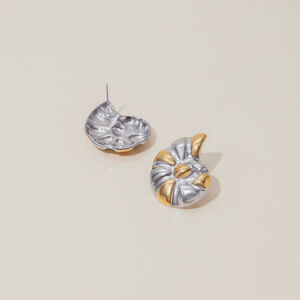 1 Pair Fashionable Shell Stainless Steel Waterproof Gold Color Women's Stud Earrings h5 Picture6