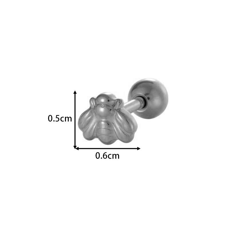 1 Piece Stainless Steel Waterproof Gold Color Piercings Earring h5 Picture2