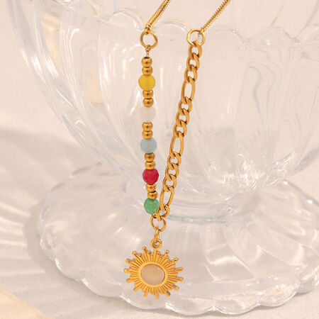 1 Piece Colorful Sun Pendant Necklaces 2