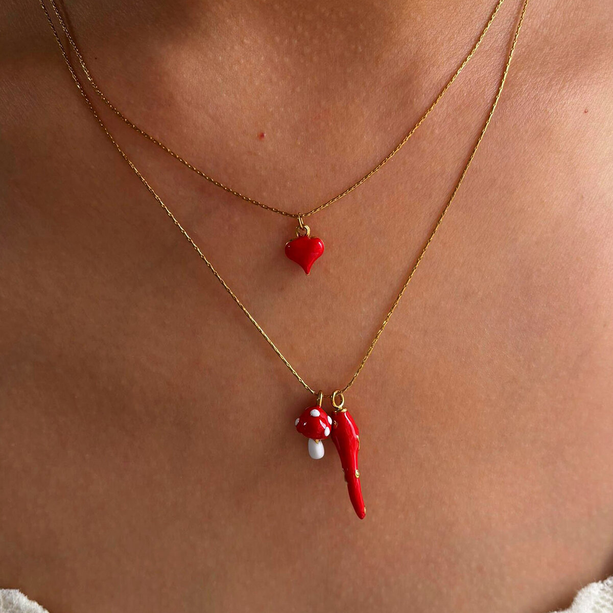 1 Piece Chill Stainless Steel Waterproof Gold Color Pendant Necklace