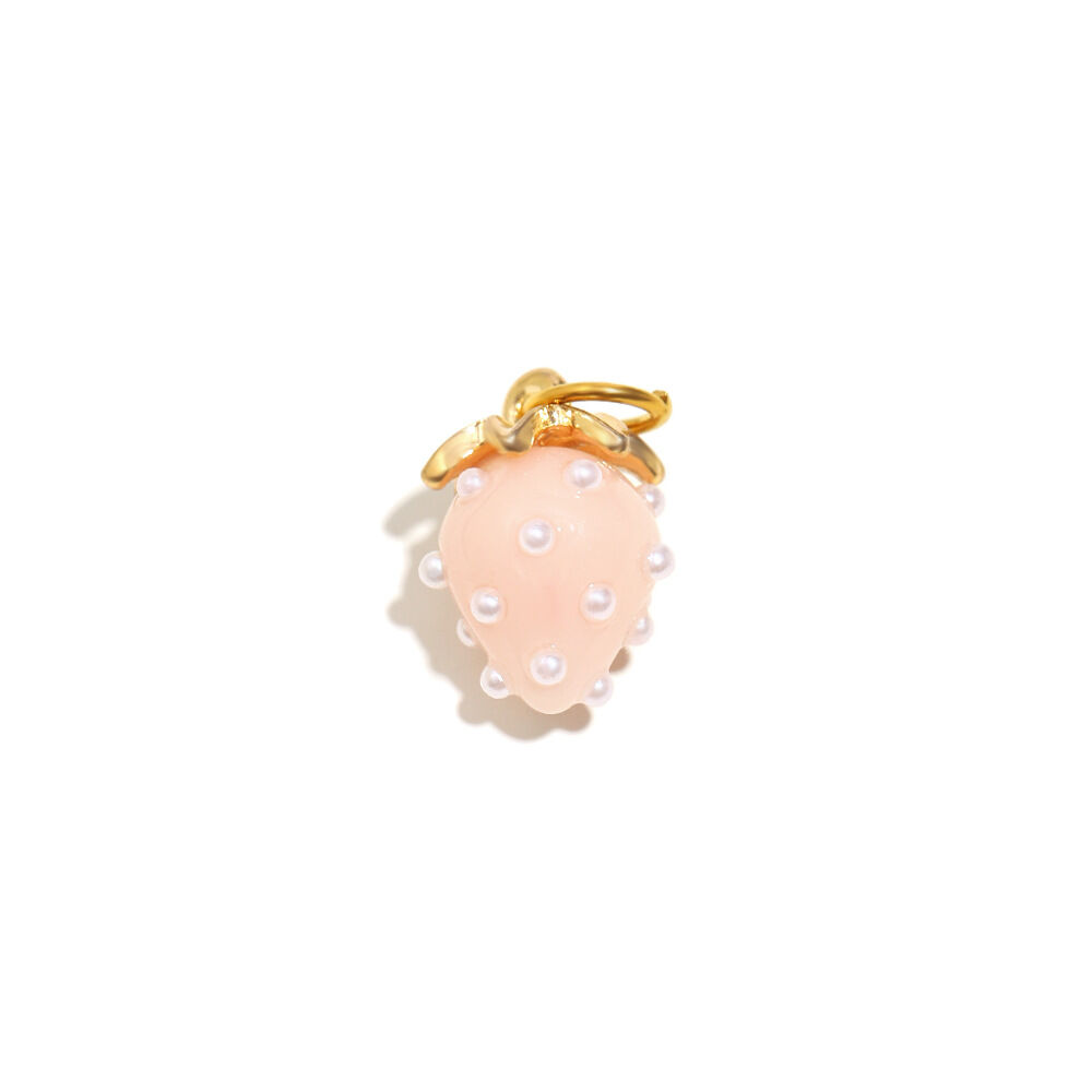 Pendentif en résine imitation perle et fraise - Or - 4 Image18