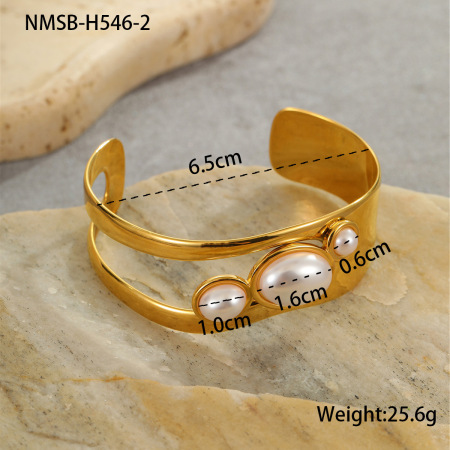 Lujosas pulseras geométricas de acero inoxidable, resistentes al agua, color dorado, para mujer.
