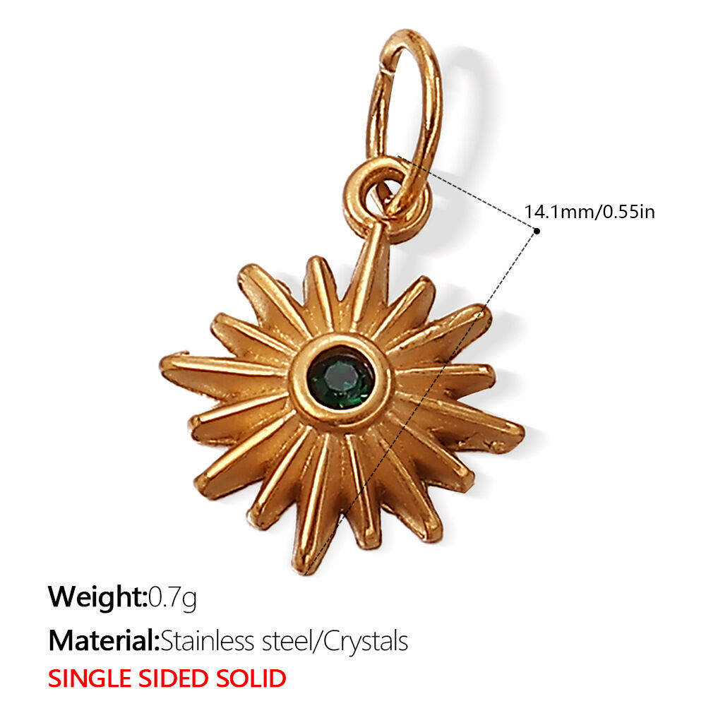 Pj277Gng Green Stone Gold Pendant Picture2
