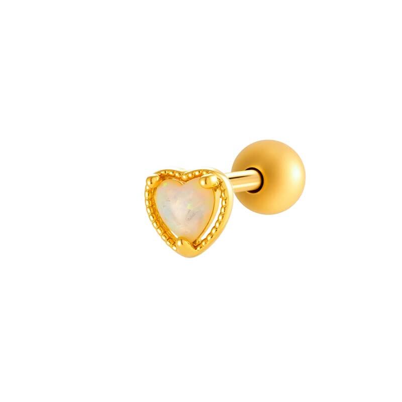 1 Piece Copper Gold Color Zircon Piercings Earrings h5 