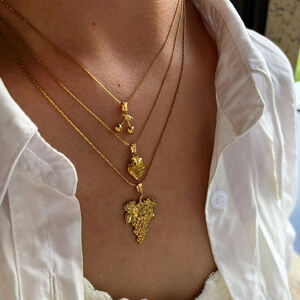 1 Piece Fruit Stainless Steel Waterproof Gold Color Pendant Necklace h5 Picture3