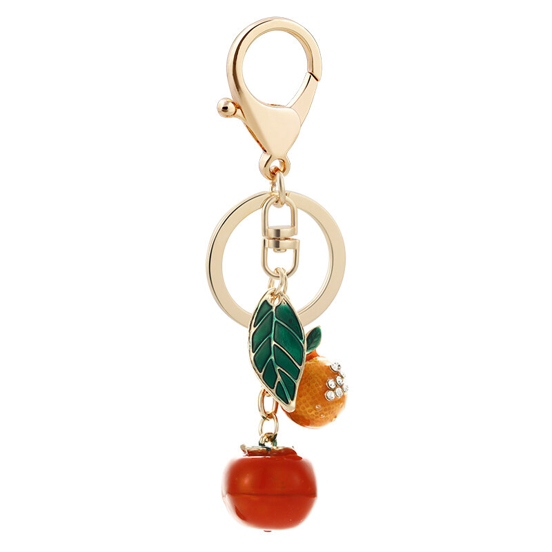 1 Piece Persimmon Alloy Keychain