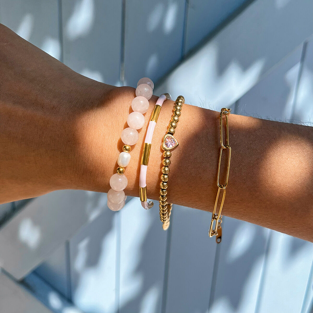1 pezzo di braccialetti di perline da donna con perline colorate e pietre naturali h5 Immagine6