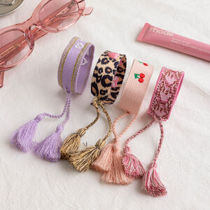 1 Piece Fashionable Series Bohemian Letter Cotton Women's Bangles h5 Picture5