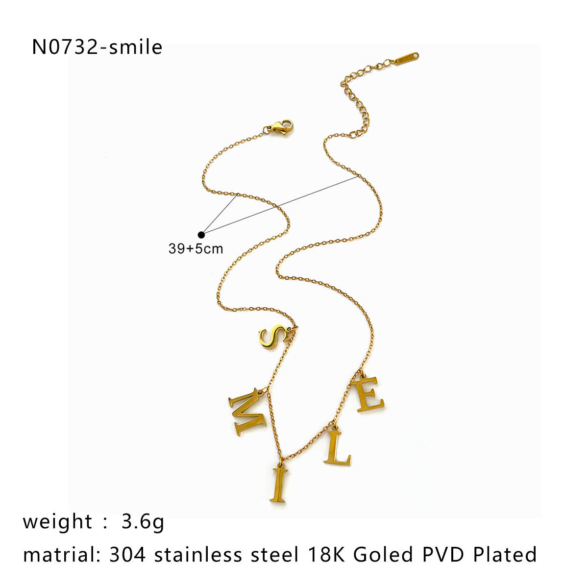 Gold Smile Necklace Picture2