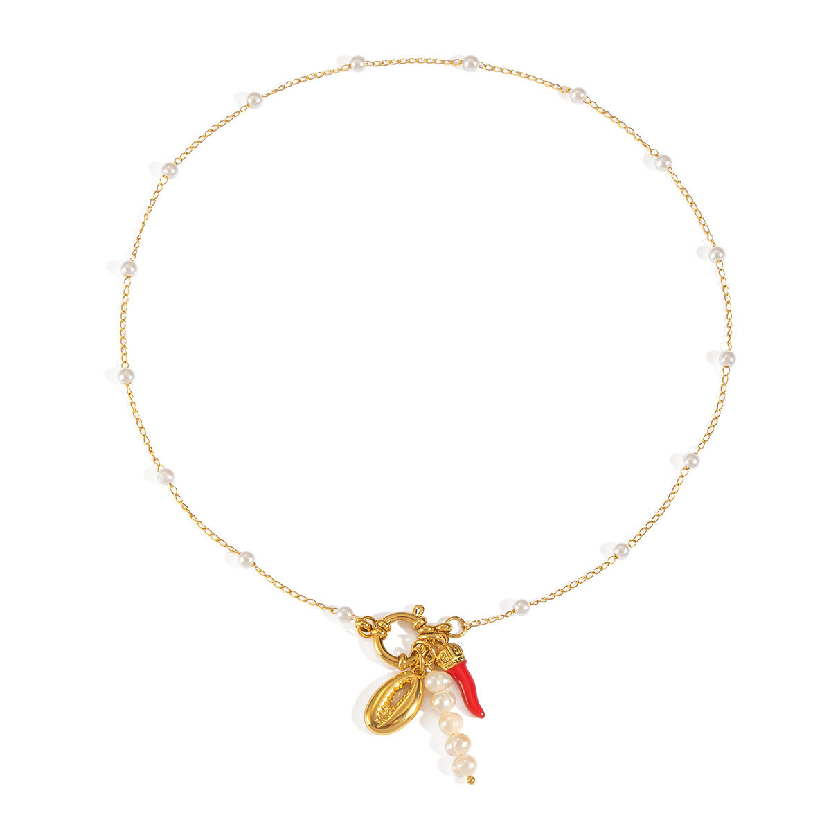 1 Piece Chili Charm Stainless Steel Waterproof Gold Color Pendant Necklace h5 Picture5