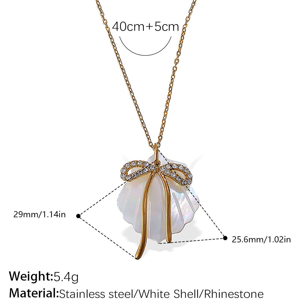 Xl535-Pj498Wes White Shell Necklace Picture2