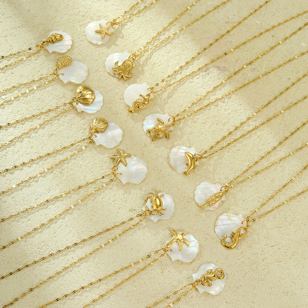 Vacation Turtle Stainless Steel Waterproof Gold Color Women's Pendant Necklaces Picture3