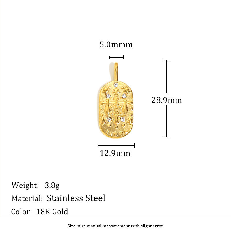 Constellation Pendant-Gold-Libra 
