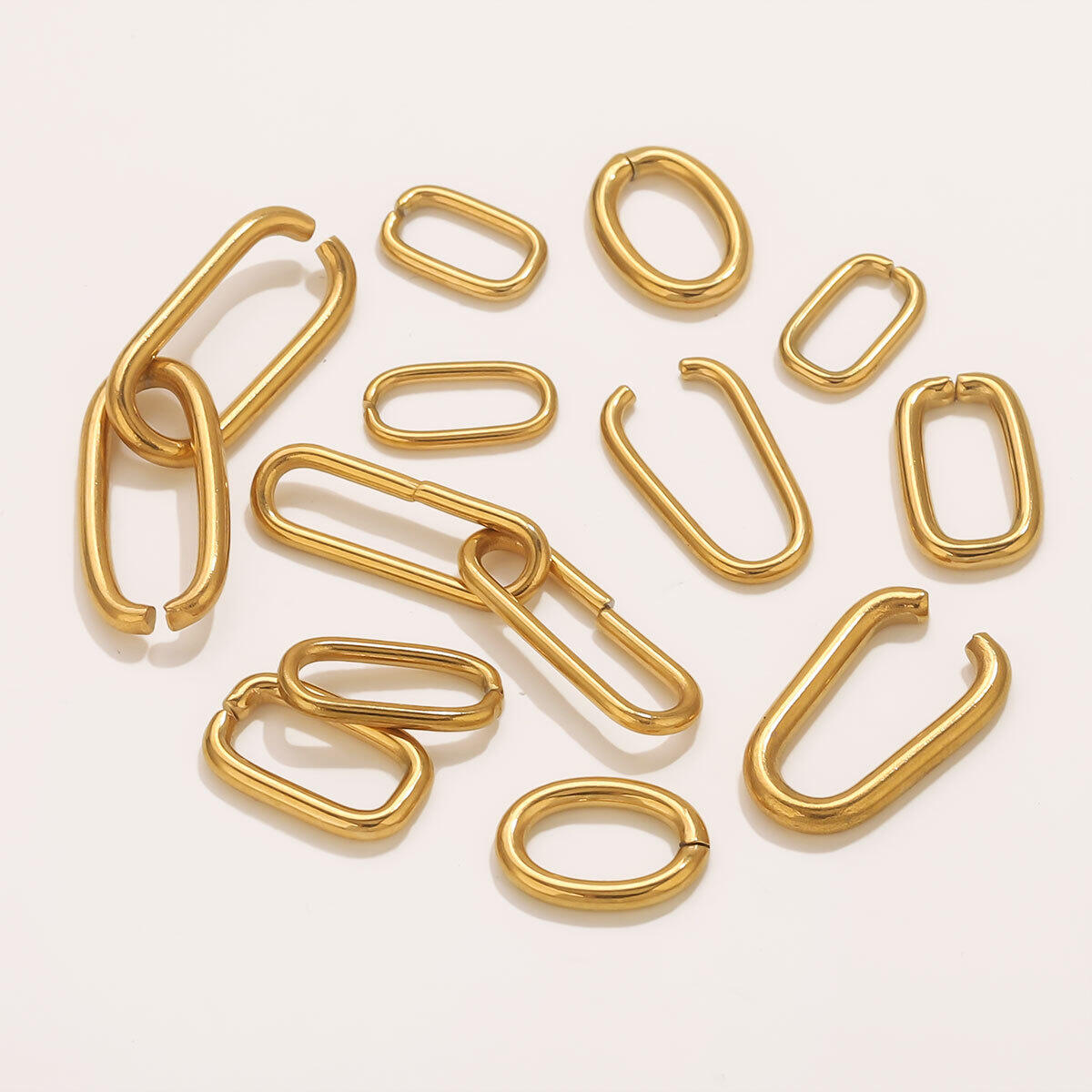 1 Piece DIY Pendant Clasp Stainless Steel Waterproof Gold Color Jewelry Charms h5 Picture2