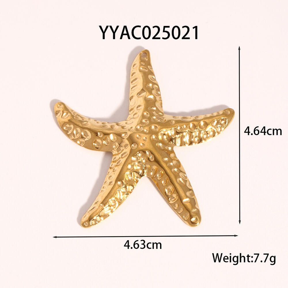 1 Piece Oceanic Stainless Steel Waterproof Gold Color DIY Pendants