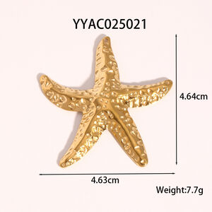 1 Piece Oceanic Stainless Steel Waterproof Gold Color DIY Pendants h5