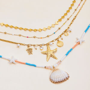 1 Piece Vacation Shell Stainless Steel Waterproof Women's Pendant Necklaces h5 Picture5