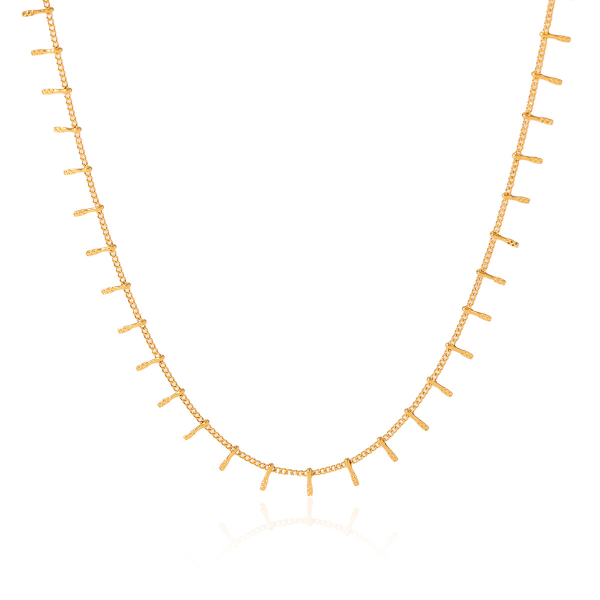1 Pair Simple Series Daily Cross Stainless Steel Waterproof   Gold Color  Women's Chain Necklaces h5 