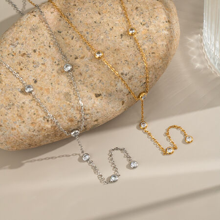 1 Piece Stainless Steel Waterproof Gold Color Pendant Necklace