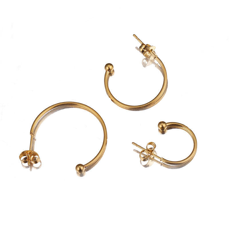 1 Piece Simple Series DIY Solid Color Stainless Steel Waterproof Jewelry Charms 2