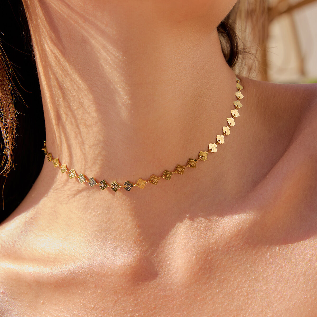 1 Piece Classic Shell Stainless Steel Waterproof Gold Color Women's Chain Necklaces Picture7