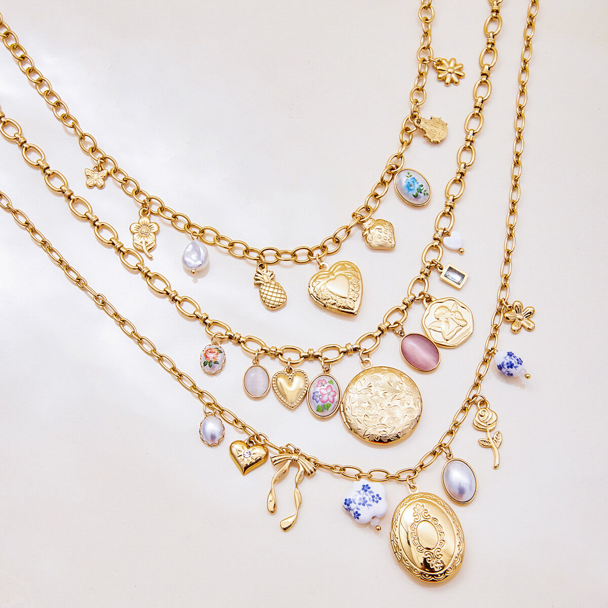 1 Piece Sophisticated Heart Photo Album Stainless Steel Waterproof Gold Color Women's Pendant Necklaces Picture7