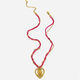 Heart Pendant Red Crystal Necklace