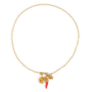 Collana con ciondolo color oro impermeabile in acciaio inossidabile Chill Charm da 1 pezzo h5 Immagine5