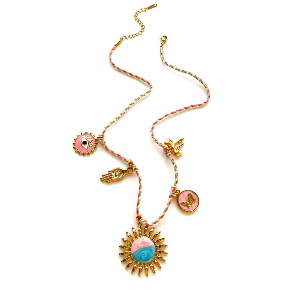 1 Stück Sonnenblumen-Anhänger aus wasserdichtem Edelstahl in Goldfarbe h5Bild5