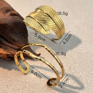 1 Stück wasserdichtes Armband aus Edelstahl in Goldfarbe h5 Bild4