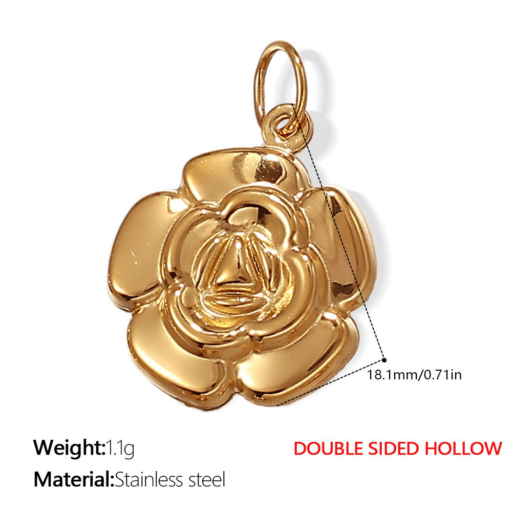 Pj268G Double-Sided Hollow Gold Pendant Picture6