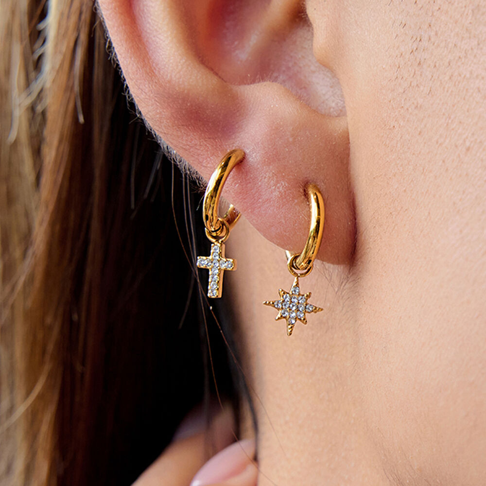 1 Pair Luxurious Series Bear Stainless Steel Waterproof Gold Color Women's Drop Earrings Picture3