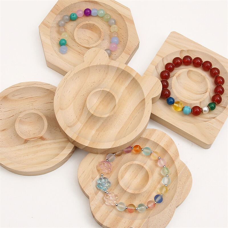 1 Piece Wooden Jewelry Display Plate h5 Picture5
