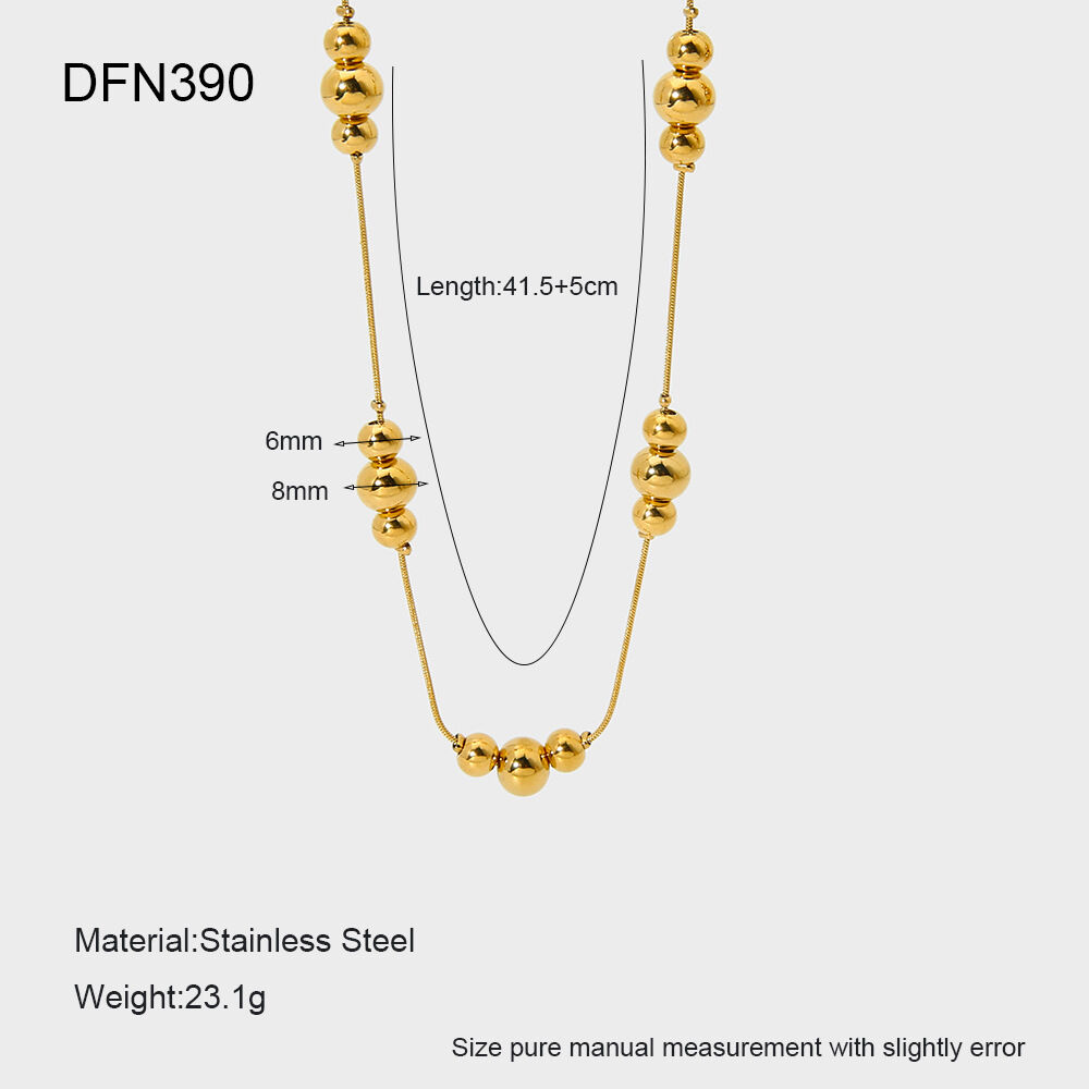 Simple and Versatile Stainless Steel Waterproof Women's Necklace 