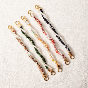 1 Piece Stylish Series Sennit Scarves Beads Aluminum Phone Strap h5 Picture2