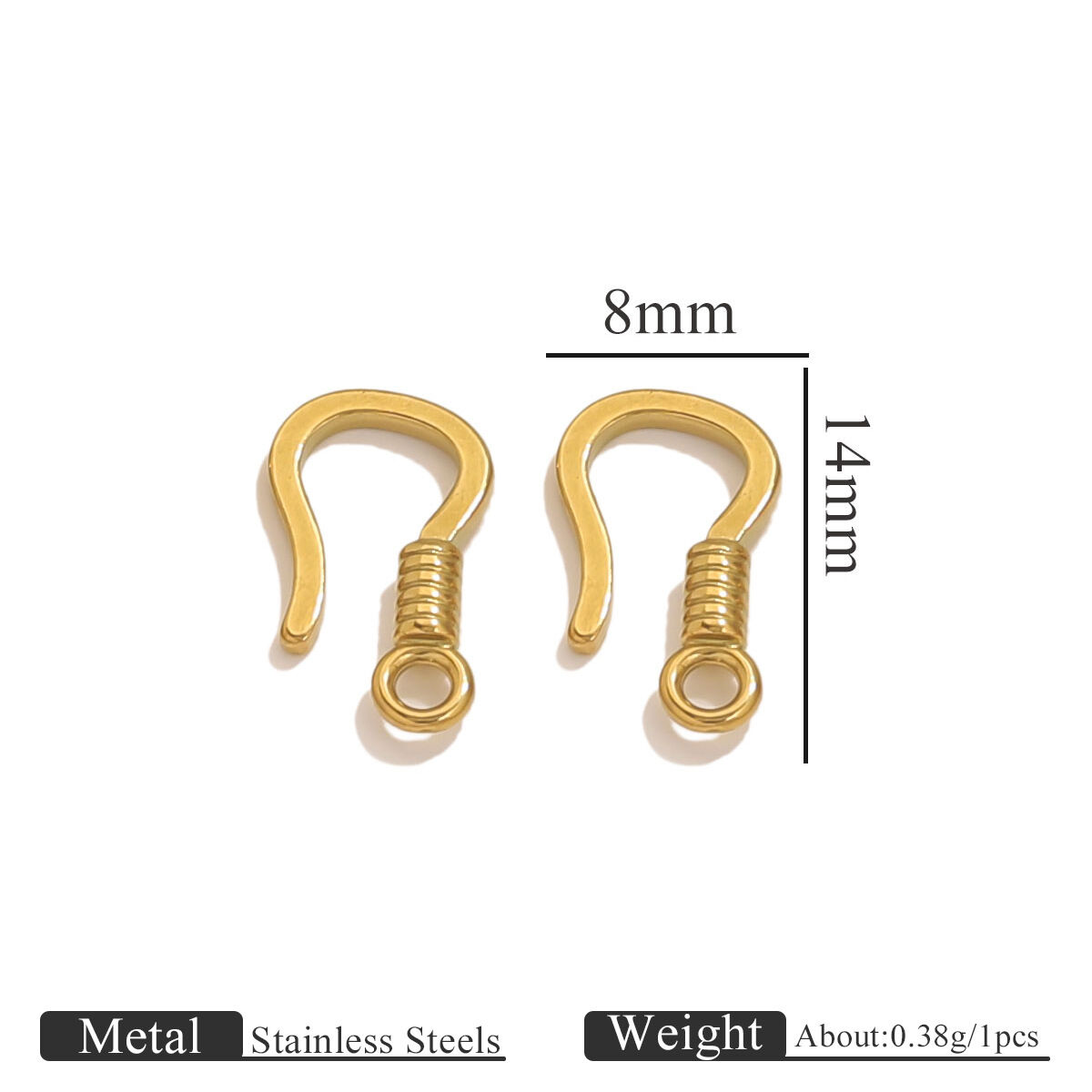 Gold-Spiral Ear Hooks Picture23