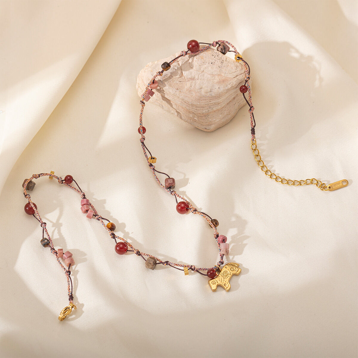 Collana con ciondolo in pietre naturali da 1 pezzo Immagine5