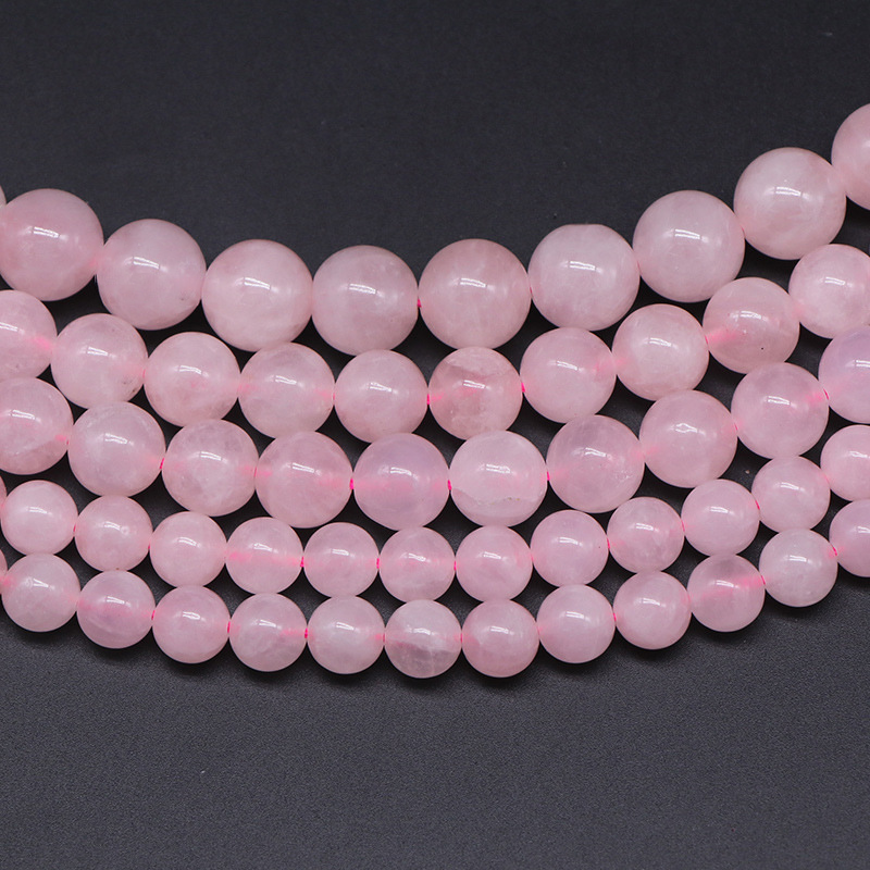 1 String Brazil Rose Quartz Natural Stones Crystal Jewelry Beads Picture6