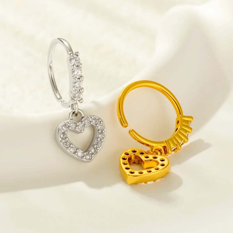 1 Piece Copper Gold Color Zircon  Nose Stud 2